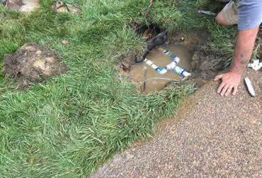 Irrigation project by Hobgood Landscaping