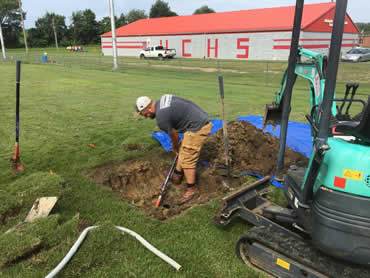 Irrigation project by Hobgood Landscaping